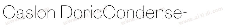 Caslon DoricCondense字体转换